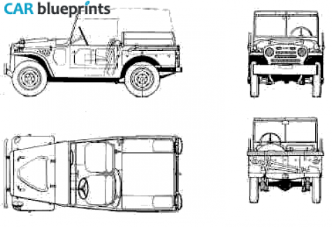 1959 Fiat Campagnola AR SUV blueprint