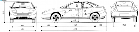 1993 Fiat 20VT Coupe blueprint