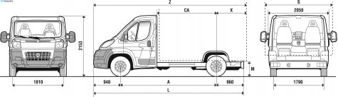 2007 Fiat Ducato Plarform Truck blueprint