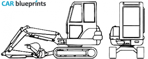 Fiat Hitachi EX30 Tractor blueprint