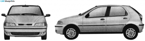 2001 Fiat Palio II Hatchback blueprint