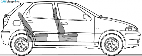 2007 Fiat Palio NV Hatchback blueprint