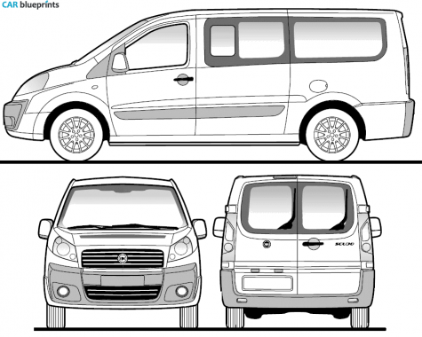 2008 Fiat Scudo Van blueprint