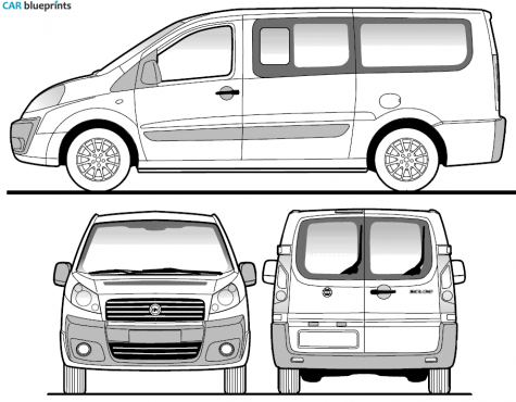 2008 Fiat Scudo Van blueprint