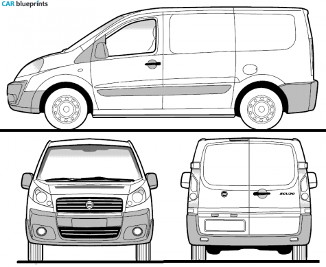 2008 Fiat Scudo Van blueprint