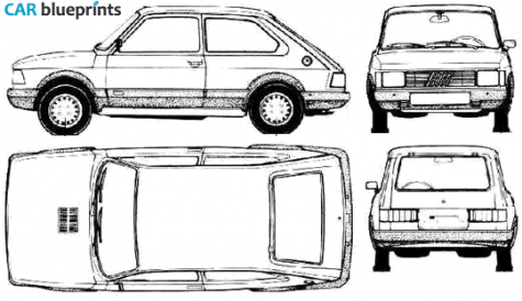 1986 Fiat Spazio TR Hatchback blueprint