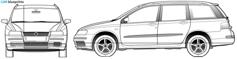 2005 Fiat Stilo Multiwagon Wagon blueprint