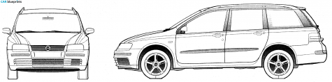 2001 Fiat Stilo Multiwagon Wagon blueprint