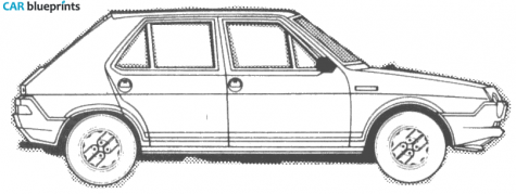 1980 Fiat Strada 75 cl Hatchback blueprint