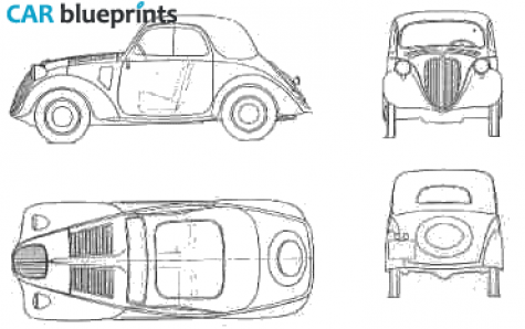 1946 Fiat 500 Topolino Coupe blueprint