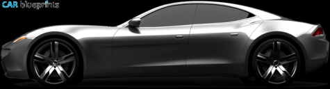 2011 Fisker Karma Sedan blueprint