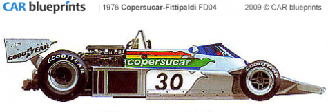 1976 Fittipaldi Copersucar FD04 F1 OW blueprint