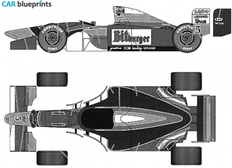 1994 Ford Benneton B194 Late version OW blueprint