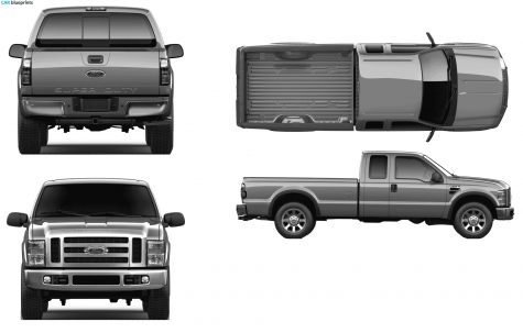 2009 Ford F-250 Super Pick-up blueprint