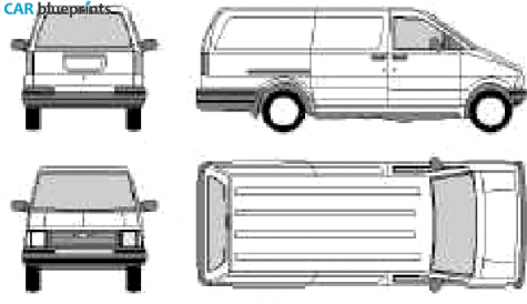 1991 Ford Aerostar LWB Van blueprint