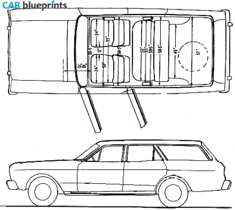 1967 Ford Fairmont Estate Wagon blueprint