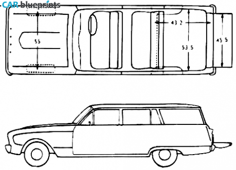 1960 Ford Falcon Station Wagon blueprint