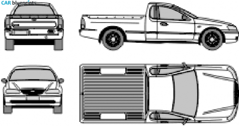 2003 Ford Falcon UTE Pick-up blueprint