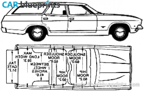 1975 Ford Falcon XB Estate (Australia) Wagon blueprint