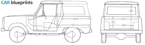 1966 Ford Bronco SUV blueprint