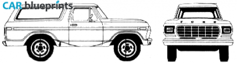 1979 Ford Bronco SUV blueprint