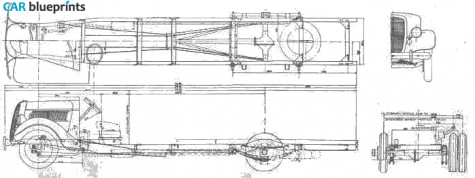 1937 Ford Chassis Truck blueprint