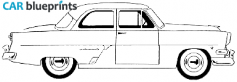 1954 Ford Customline Club Coupe blueprint