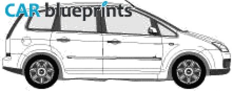 2005 Ford C-Max Minivan blueprint