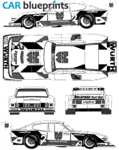 1982 Ford Capri RS Turbo Wurth DRM Coupe blueprint