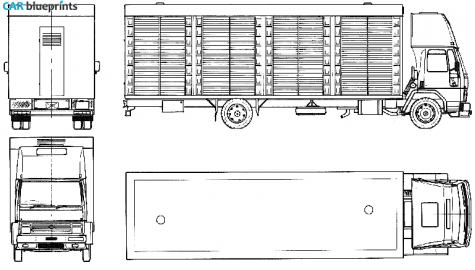 1986 Ford Cargo 1115 Truck blueprint