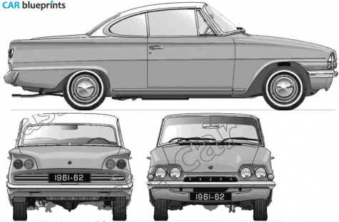 1961 Ford Consul Capri 109E Coupe blueprint