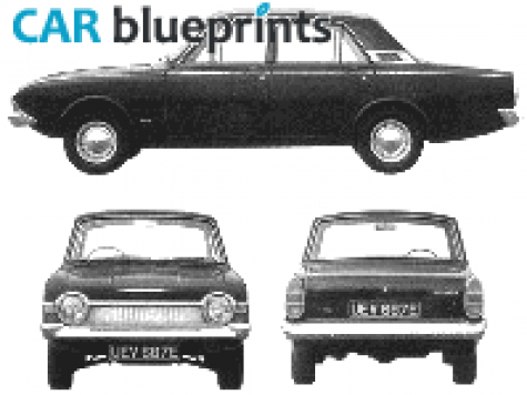 1967 Ford Corsair 2000 Deluxe Sedan blueprint