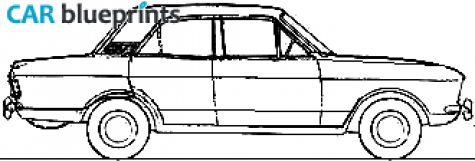 1967 Ford Cortina Mk II Sedan blueprint