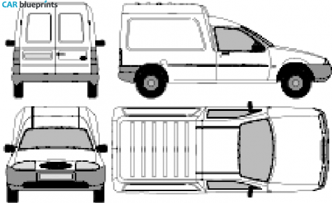 1996 Ford Courier Van blueprint