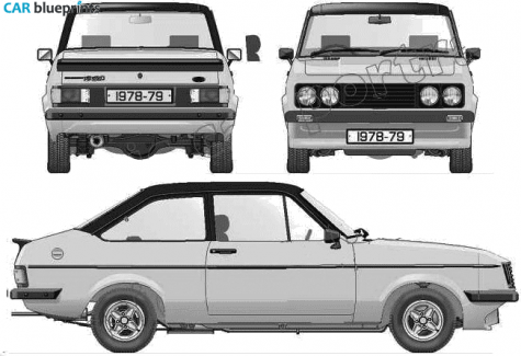 1978 Ford Escort Mk II RS2000 Sedan blueprint