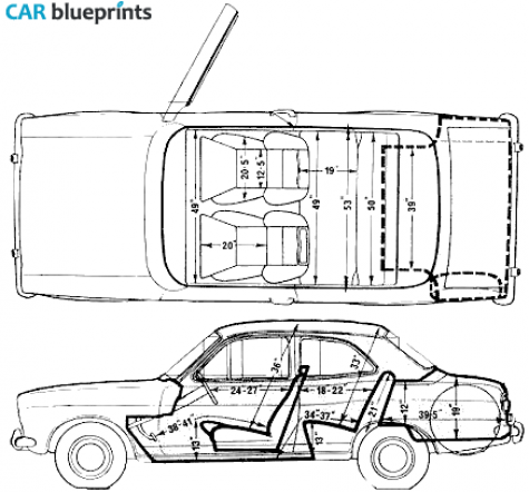 1972 Ford Escort Mk I RS2000 Sedan blueprint