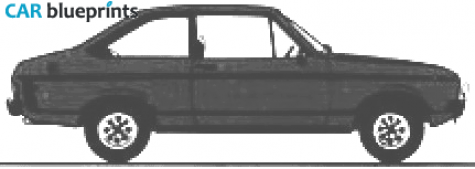 1978 Ford Escort Mk II 2-door 1300 Sport Sedan blueprint