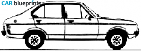 1978 Ford Escort MkII 1600 Sport 4-door  Sedan blueprint