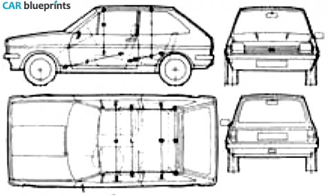 1979 Ford Fiesta Hatchback blueprint