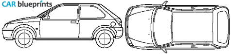 2001 Ford Fiesta Hatchback blueprint