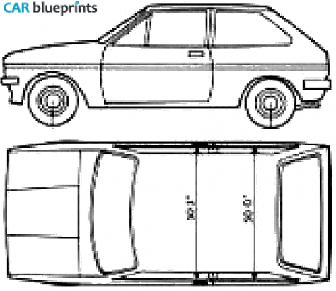 1979 Ford Fiesta Mk I Hatchback blueprint