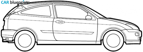 2000 Ford Focus 3-door Hatchback blueprint