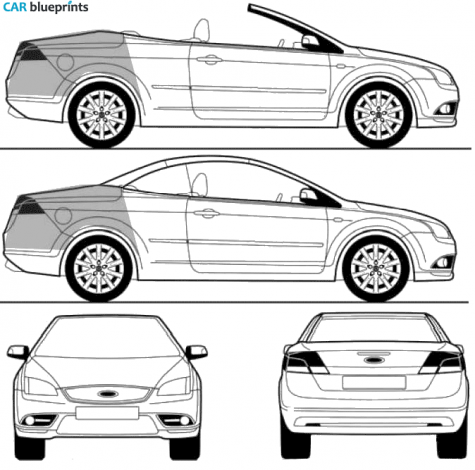 2008 Ford Focus Cabriolet blueprint