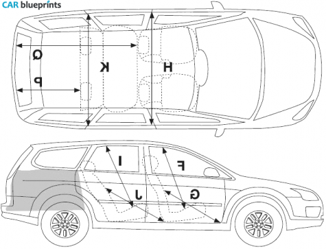 2008 Ford Focus Estate Wagon blueprint