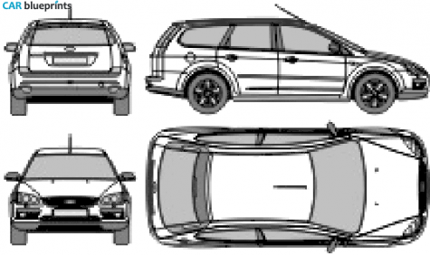 2006 Ford Focus II Wagon blueprint