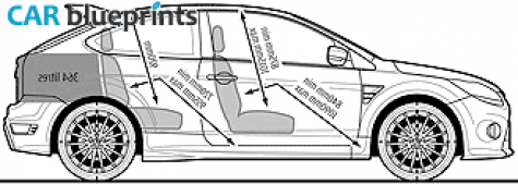 2009 Ford Focus RS Hatchback blueprint