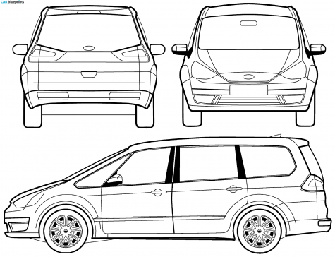 2007 Ford Galaxy II Minivan blueprint