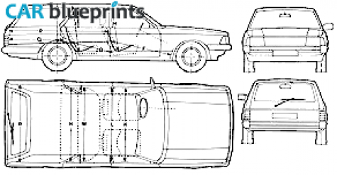 1982 Ford granada Sedan blueprint