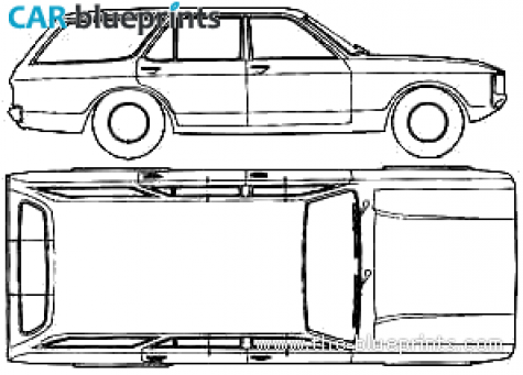 1972 Ford Granada Mk I Estate Wagon blueprint