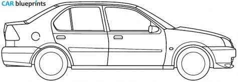 2007 Ford Ikon Sedan blueprint